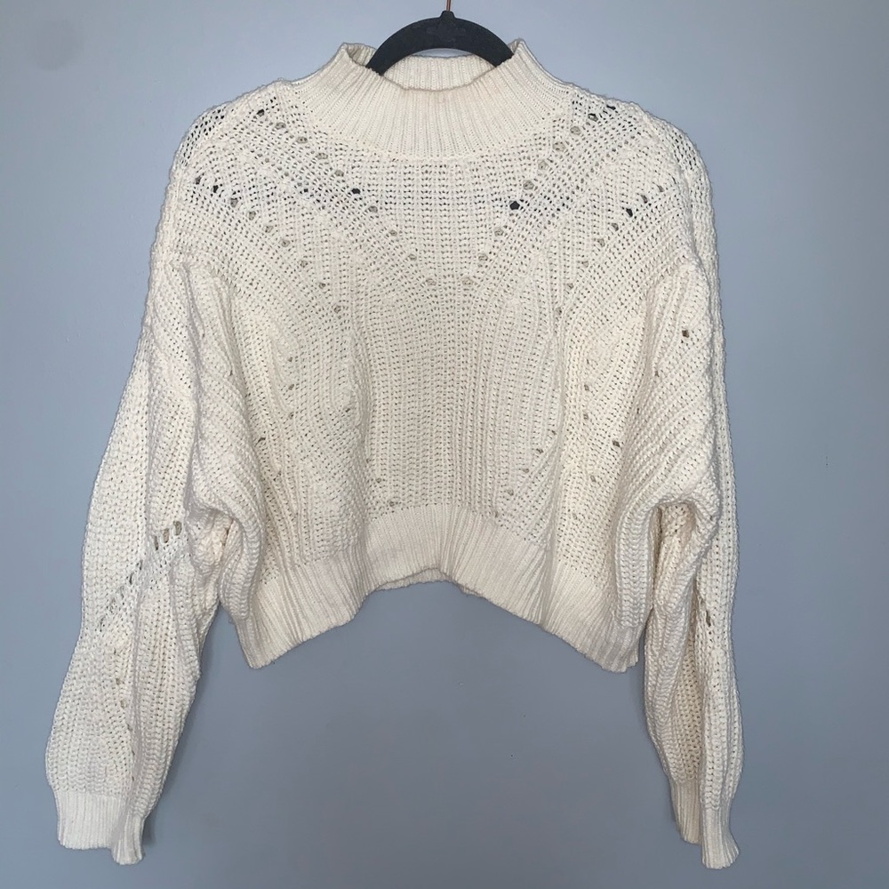 Kendall and Kylie Knit mock neck sweater